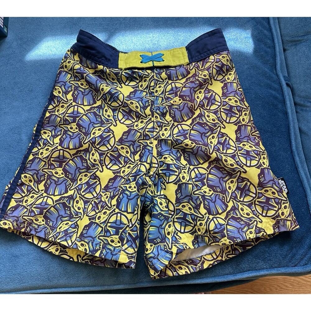 Star Wars Shorts Boys 5/6 Grogu Disney Bathing Swim Suit Swimwear Swimsuit